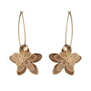 Urthn Gold Plated Flower Shape Dangler Earrings - 1310659A