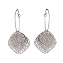 Urthn Silver Plated Square Shape Hoop Earrings - 1310665A