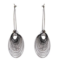Urthn Rhodium Plated Dangler Earrings - 1310666A