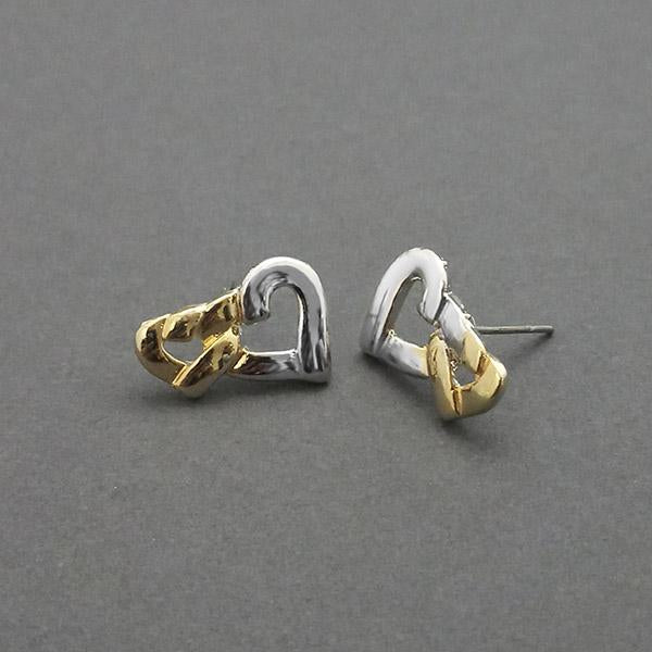 Urthn 2 Tone Plated Assorted  Stud Earrings - 1310709