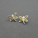 Urthn 2 Tone Plated Butterfly Design Assorted Stud Earrings - 1310711