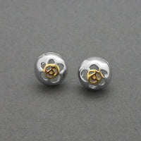 Urthn 2 Tone Plated Assorted Stud Earrings - 1310715