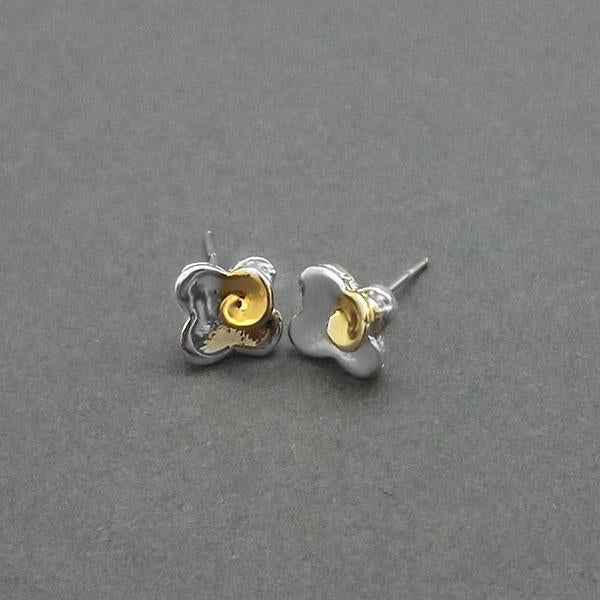 Urthn 2 Tone Plated Assorted Stud Earrings - 1310719