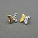 Urthn 2 Tone Plated Butterfly Design Assorted Stud Earrings - 1310722