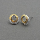 Urthn 2 Tone Plated Assorted  Stud Earrings - 1310726