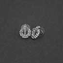 Kriaa Silver Plated White Austrian Stone Assorted Stud Earrings - 1310742