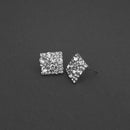 Kriaa Silver Plated White Austrian Stone Assorted Stud Earrings - 1310748