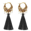 Jeweljunk Grey Thread Gold Plated Earrings - 1310951C