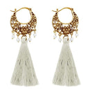 Jeweljunk White Thread Gold Plated Earrings - 1310951D
