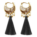 Tip Top Fashions Gold Plated Grey Thread Earrings - 1310953A