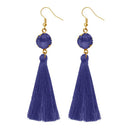 Jeweljunk Blue Thread Gold Plated Earrings - 1310965B