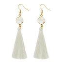 Jeweljunk White Gold Plated Thread Earrings - 1310965E