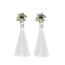 Jeweljunk White Thread Gold Plated Earrings - 1310969F
