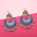 Jeweljunk Silver Plated Multi Meenakari Afghani Earrings - 1311054T