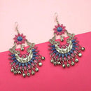 Jeweljunk Blue Meenakari Afghani Earrings - 1311055H