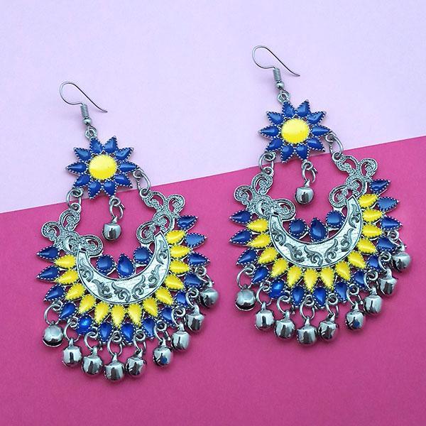 Jeweljunk Yellow Meenakari Afghani Earrings - 1311055I