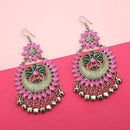 Jeweljunk Pink Meenakari Afghani Earrings - 1311056L