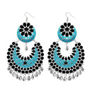 Jeweljunk Silver Plated Black Meenakari Afghani Earrings - 1311058H