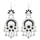 Jeweljunk Silver Plated White Meenakari Afghani Earrings - 1311062A