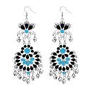 Jeweljunk Black Meenakari Silver Plated Afghani Earrings - 1311065H