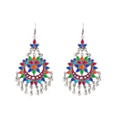 Jeweljunk Multi Meenakari Gold Plated Afghani Earrings - 1311066M