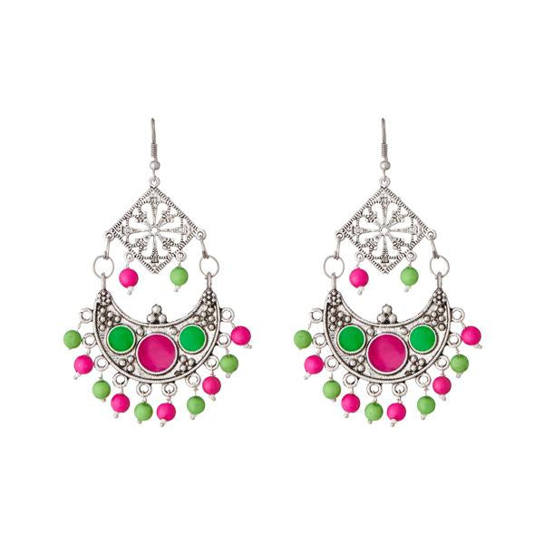 Jeweljunk Meenakari Beads Afghani Earrings - 1311211E