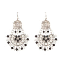 Jeweljunk Rhodium Plated Beads Afghani Earrings - 1311212A