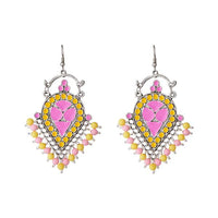 Jeweljunk Meenakari Beads Afghani Earrings - 1311213D