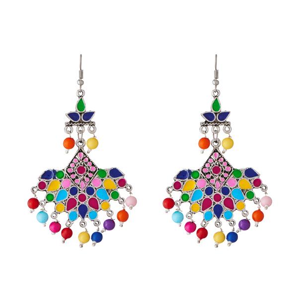 Jeweljunk Meenakari Beads Afghani Earrings - 1311217