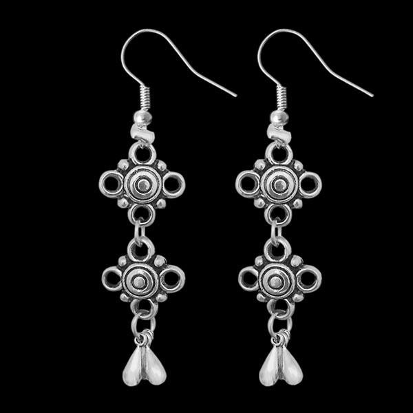 Jeweljunk Oxidised Dangler Earrings - 1311233