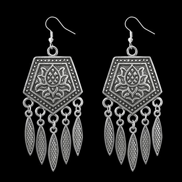 Jeweljunk Oxidised Dangler Earrings - 1311239