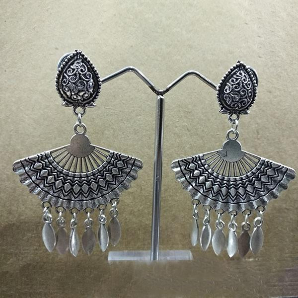 Jeweljunk Zinc Alloy Rhodium Plated Dangler Earrings - 1311242