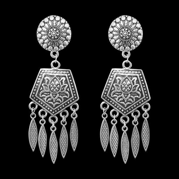 Jeweljunk Oxidised Dangler Earrings - 1311245