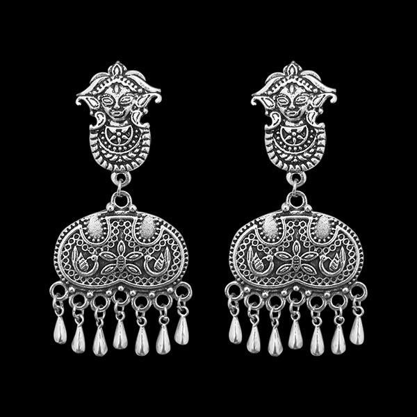 Jeweljunk Oxidised Dangler Jhumki Earrings - 1311246