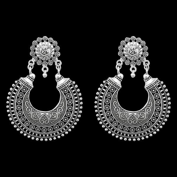 Jeweljunk Oxidised Dangler Chandbali Earrings - 1311250