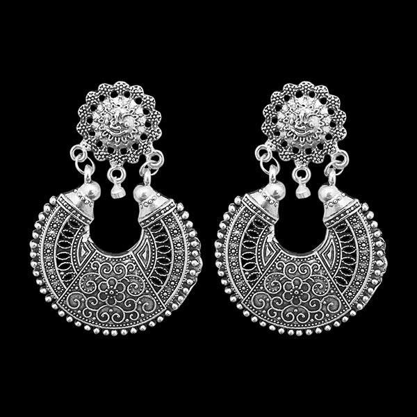 Jeweljunk Oxidised Dangler Chandbali Earrings - 1311251