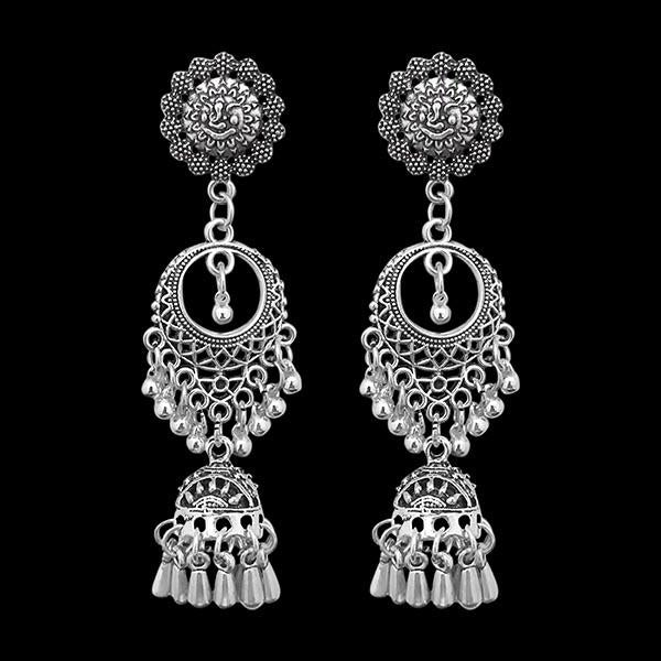 Jeweljunk Oxidised Dangler Jhumki Earrings - 1311252