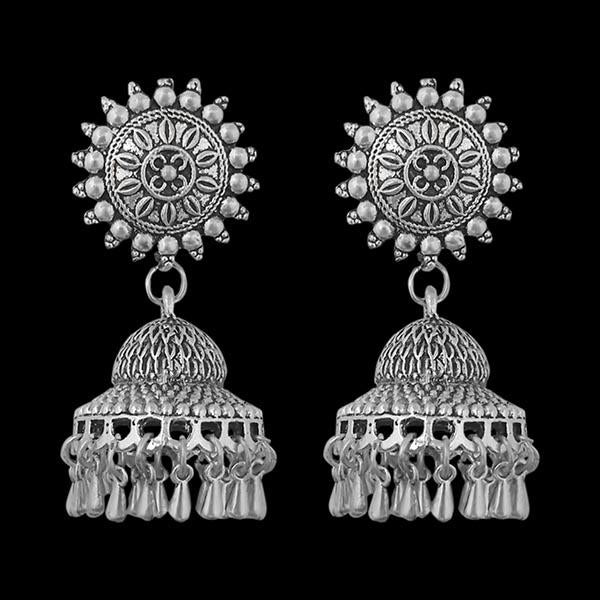 Jeweljunk Oxidised Beads Drop DanglerJhumki Earrings - 1311256