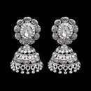 Jeweljunk Austrian Stone Silver Plated Jhumki Earrings - 1311264