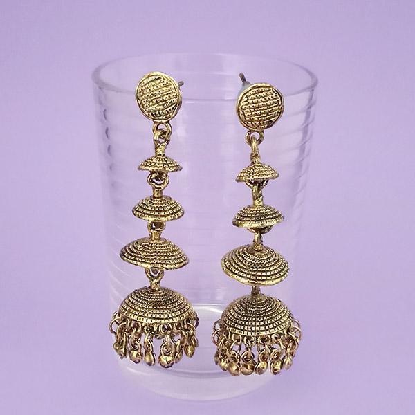 Tip Top Fashions Gold Plated Jhumki Earrings - 1311291B
