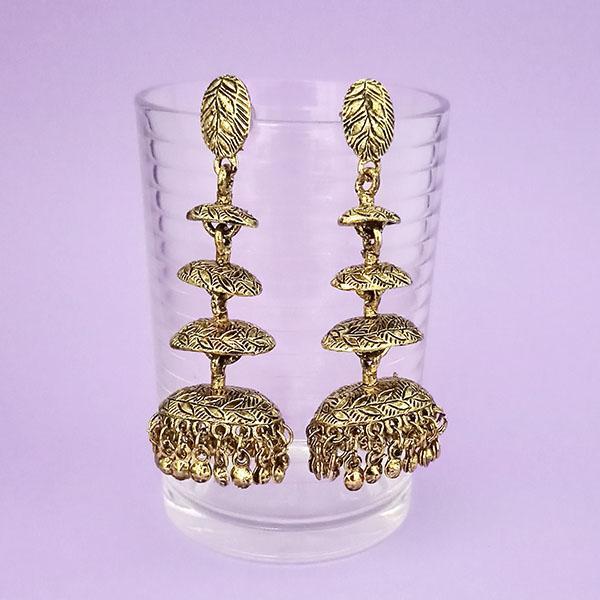 Tip Top Fashions Gold Plated Jhumki Earrings - 1311292B