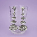 Jeweljunk Silver Plated Jhumki Earrings - 1311293A