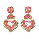 Kriaa  Austrian Stone Dangler Jhumki Earrings - 1311534D