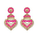 Kriaa Austrian Stone Dangler Jhumki Earrings - 1311534F