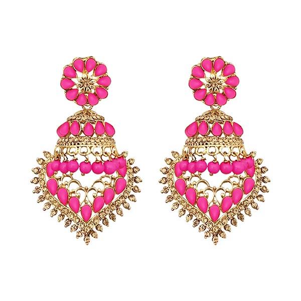 Kriaa Austrian Stone Dangler Jhumki Earrings - 1311534F