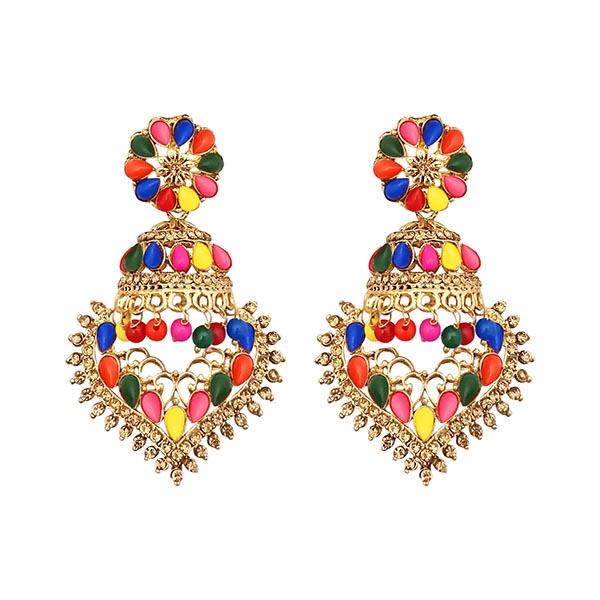 Kriaa Austrian Stone Dangler Jhumki Earrings - 1311534G