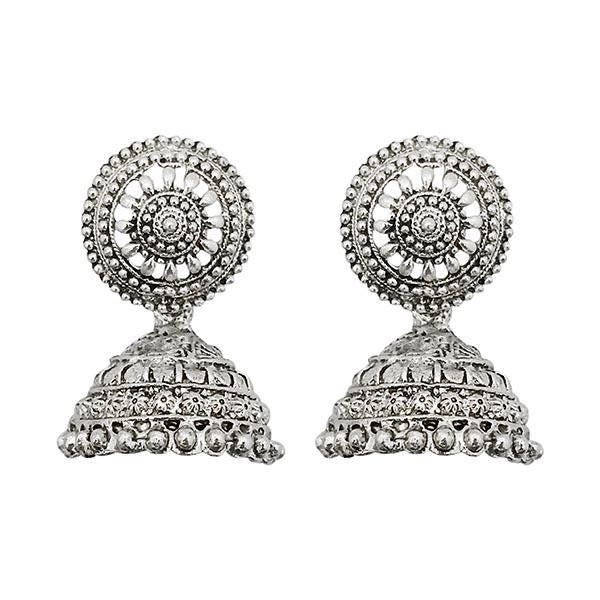 Kriaa Silver Jhumki Earrings - 1311539B