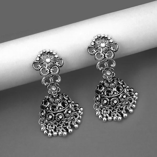 Jeweljunk Oxidised Plated Jhumki Earrings - 1311578