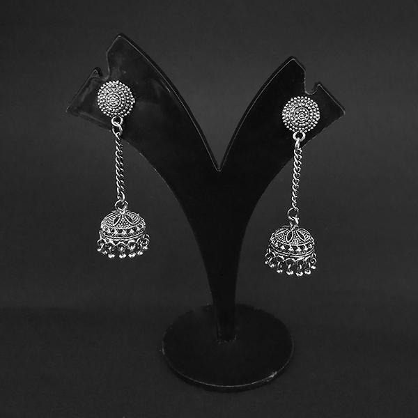 Jeweljunk Oxidised Beads Jhumki Earrings - 1311588