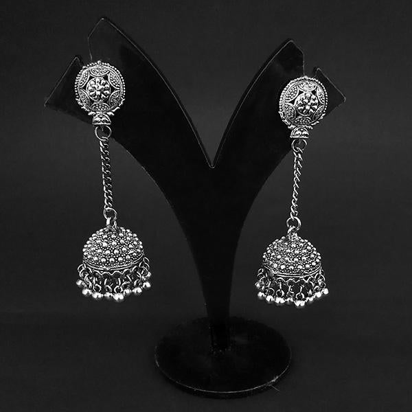 Jeweljunk Oxidised Beads Jhumki Earrings - 1311589